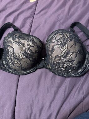 Wacoal Black Lace Underwire Push-Up Bra